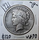 (1) Beautiful Antique 1921-P Peace Dollar High Relief VF-VERY FINE NICE DETAIL