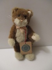 Boyds Bears Browning Cat Jointed Plush Tags 9" Stuffed Animal 1990-92 W Tags
