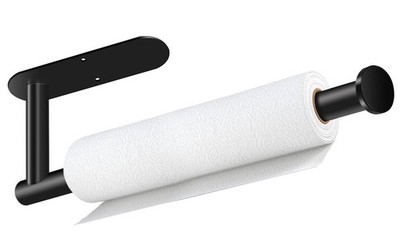 Paper Towel Holder, Self Adhesive or Drilling Paper Towel Holder Under Cabin...