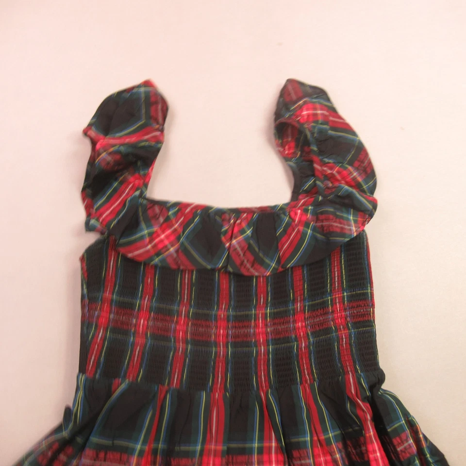 Vestido Vineyard Vines para mujer pequeño manga corta cuello redondo pulóver informal a cuadros Foto 3 de 4