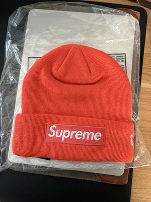 帽子 Supreme box logo beanie Supreme New Era Box Logo Beanie (FW18) Bright Coral | eBay