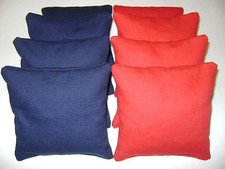 CLEVELAND INDIANS CORNHOLE BEAN BAGS TAILGATE TOSS 8 SOLID NAVY RED TOP QUALITY