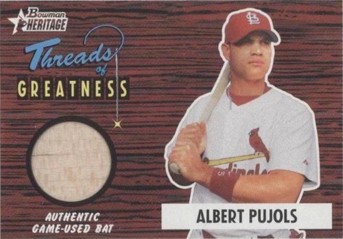 Albert Pujols 2004 Fleer Classic Clippings Jersey Rack Auto Bronze