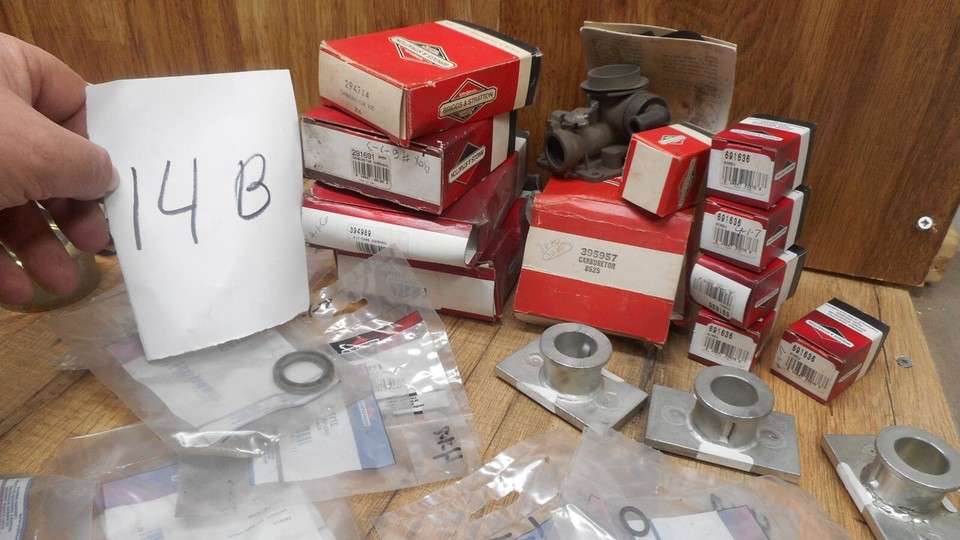 Large Lot NOS Small Engine Lawn Mower Parts Briggs & Stratton Carb Kit
