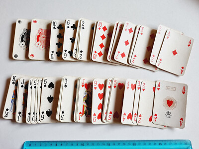 1951 ORIGINAL VINTAGE PLAYING CARDS BLACK POKER BRIDGE PLAYING CARDS NEW