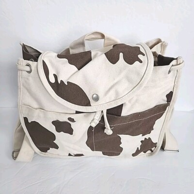 Baggu Cowprint backpack Baggu Canvas Backpack Purse Fabric Bag Cow Print Drawstring  main image 2