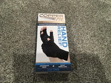 Copper Fit Copper Infused Compression Gloves, Hand Relief L/XL Unisex