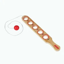 Schylling Flip Stick Retro 5 Hole Paddle Ball Game