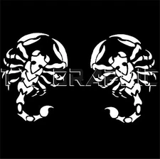 SCORPION DECALS 1 SET OF 2 MIRRORED EACH OTHER VINYL STICKER