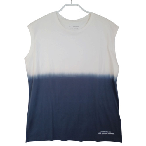 Allsaints Top Cream Gray Tank Dip Dye Hope Springs Infernal 2021 Womens Medium