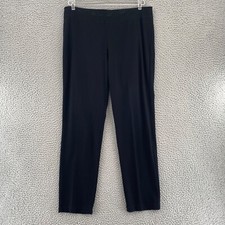Eileen Fisher Pants Women Small Black Stretch Knit Pull On Ankle Casual Viscose
