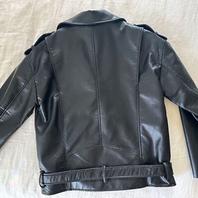 BNWT Zara Oversized Faux Leather Jacket Black M | eBay