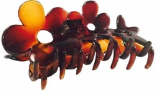 Parcelona French Flower Medium Tortoise Shell Jaw Hair Claw Clamp