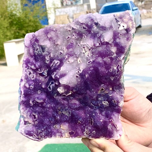 4.62LB Rare Transparent Purple Cube Fluorite Mineral Crystal Specimen - Picture 16 of 17