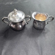 Antique The Middletown Plate Co. Victorian Cream And Sugar / 22