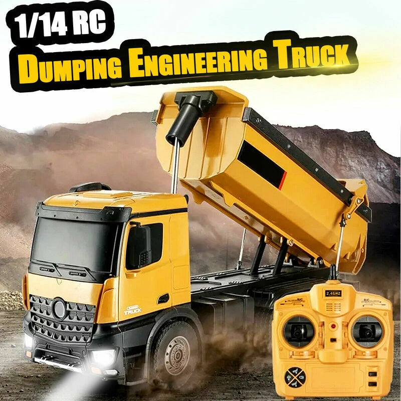 Huina 1573 1 14 2.4Ghz RC Truck Remote Dump Truck Remote Control