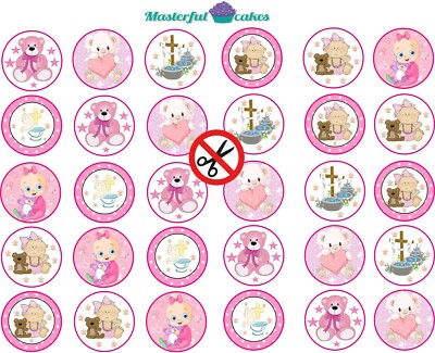 24 Personalized 2nd Birthday Edible Rice Paper Cupcake Toppers – Customizable For Girls