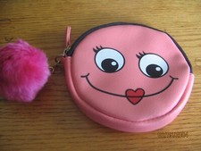 Round Change/Coin Purse Zipper Pouch New without Tags Novelty Polyvinyl