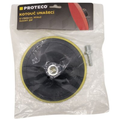 PROTECO 150mm Klett Stützteller mit Bohraufsatz M14x2