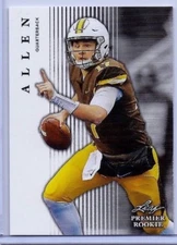 JOSH ALLEN 2018 LEAF PREMIER ROOKIE CARD #10! WYOMING / BUFFALO BILLS!