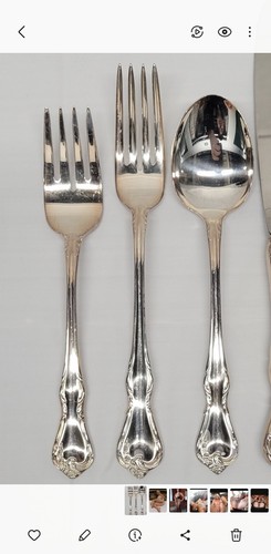 Reed & Barton Elite Silverplate - COTTAGE ROSE Pattern 4 Piece Setting #5766 - Picture 5 of 20