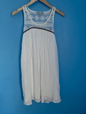 Almost Famous White Lace Yoke Sleeveless Dress NWT Size M