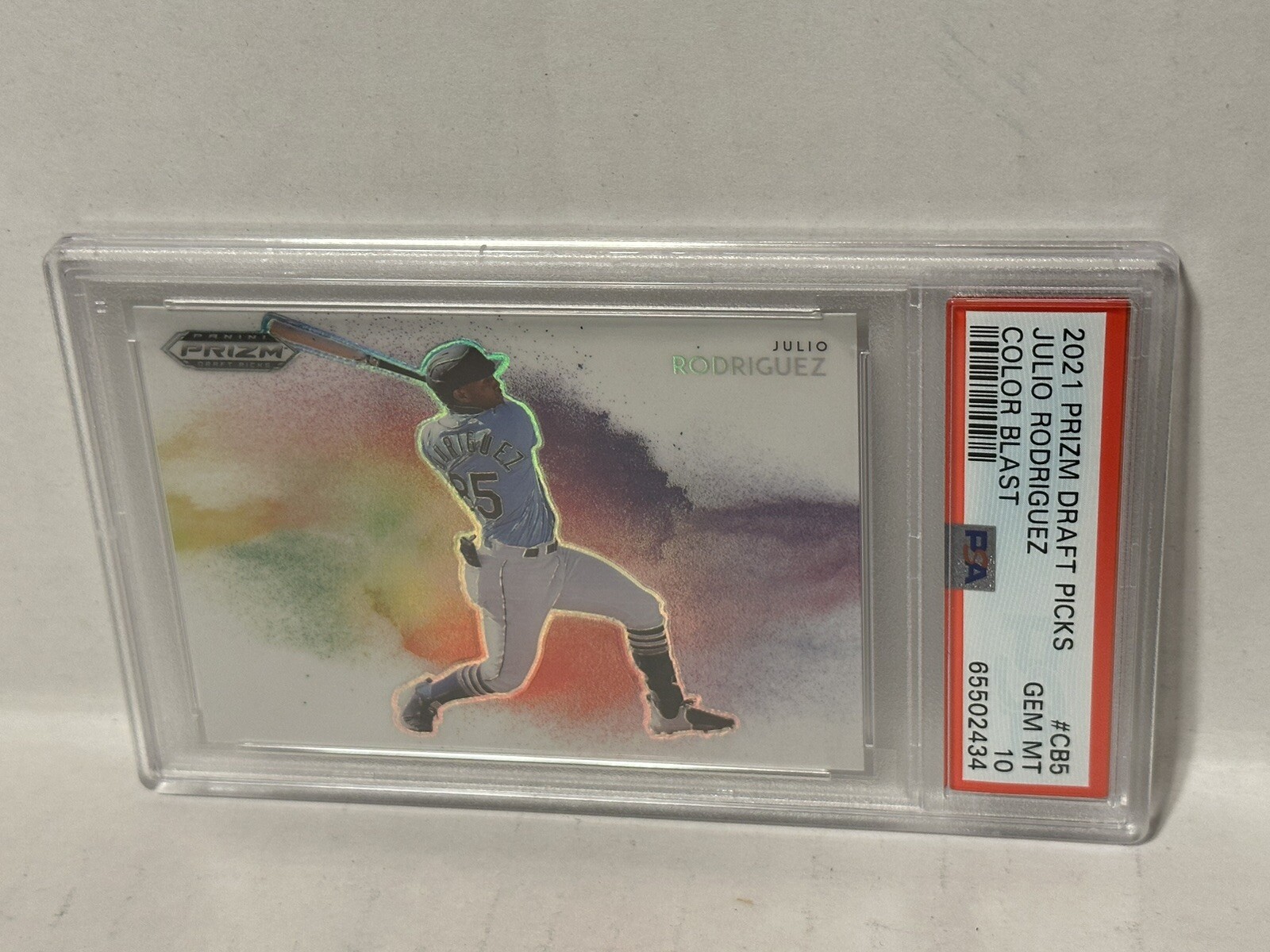 2021 Panini Prizm Draft JULIO RODRIGUEZ Color Blast ROOKIE PSA 10 Mariners