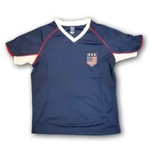 Rhinox USA Youth Children Navy Blue Short Sleeve Jersey 