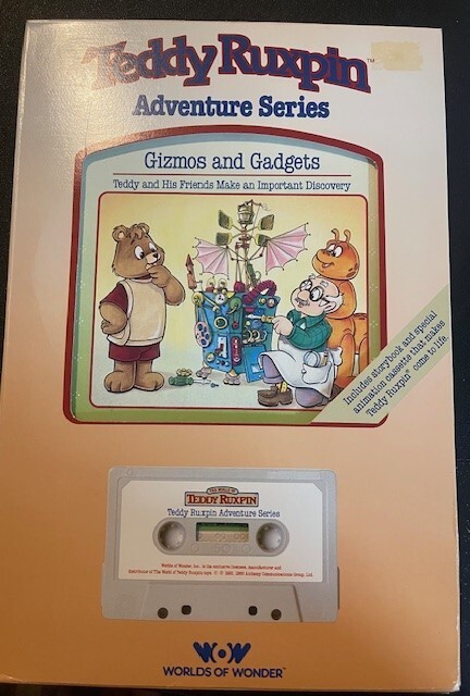 Worlds of Wonder: TEDDY RUXPIN - Gizmos and Gadgets in box -  Book and Tape-