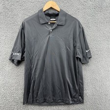 Nike Golf Dri Fit Mens L Polo Short Sleeve Embroidered Swoosh Logo Gray NWT