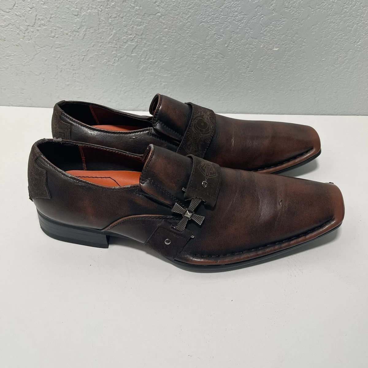 Robert Wayne Burgundy cordovan Leather square toe vintage Slip-On Loafers 41 Robert Wayne Footwear Dress Shoes for Men for sale - eBay main image 4