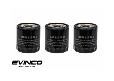 MOPAR MO-339 オイルフィルター 3個セット Mopar Engine Oil Filter MO-339 Pack of 3 For Jeep Chrysler