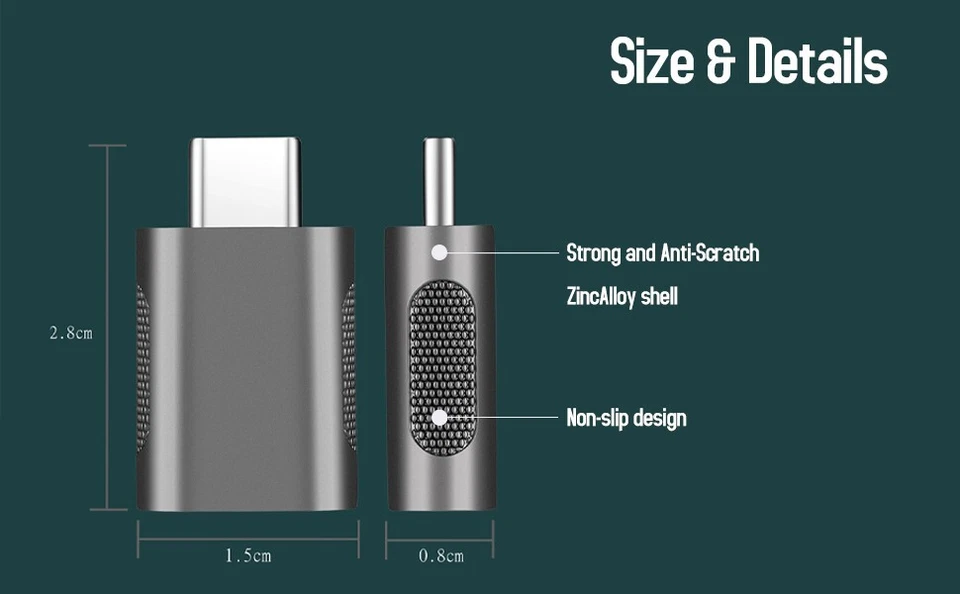 Job Lot 30 packs USB C 3.1 to USB A 3.0 Adapter (2 Pack) Wholesale Clearance - Image 3 of 4