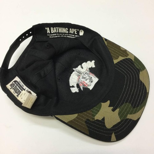 Made in Japan Ape x Monster Hunter 6 Panel Cap Black Free Size Good Condition - Picture 2 of 9