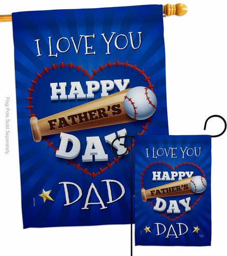 I Love You Dad Garden Flag Father's Day Family Decorative Gift Yard House Banner - Picture 4 of 17