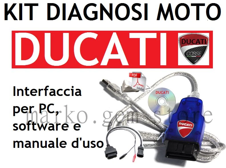 DIAGNOSI MOTO DUCATI MONSTER MULTISTRADA HYPERMOTARD SUPERBIKE SPORT TOURING  - Immagine 1 di 1