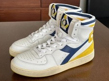 Diadora Heritage MI BASKET 26.5cm Italy Made White Leather Sneakers