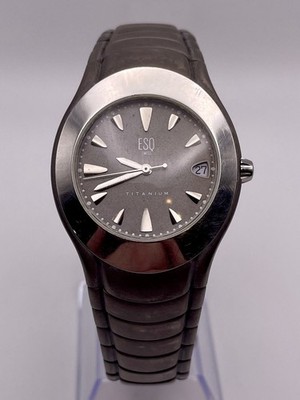 ESQ By Movado Swiss Titanium Women s Watch WR E5083 New Battery