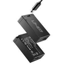 Two LP-E17 Direct-Charging Batteries 1450mAh No Dedicated Charger Required USB-C