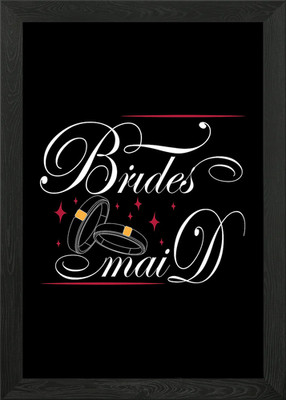 Brides Maid Framed Wall Art Poster Canvas Print Picture