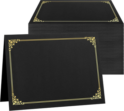 Certificate Holders, 100 Packs Black Diploma Holders, Certificate Covers with Go