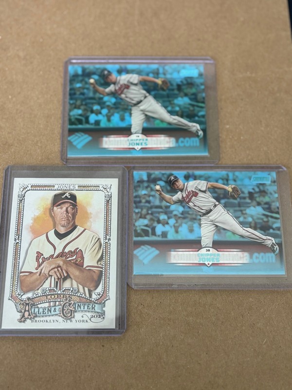Chipper Jones card lot (All 3 cards) Atlanta Braves Topps Chipper Jones card lot