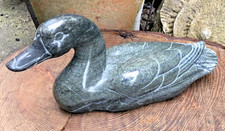 Inuit carving Vintage Canadian hand made soapstone mallard duck British Columbia