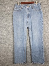 Carhartt Jeans Women 14x32 Light Blue B160 Relaxed Fit Straight Leg Workwear