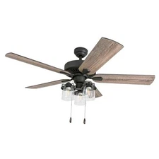  Briarcrest, 52 Inch Farmhouse LED Ceiling Fan with Light, Pull Chain, Three 