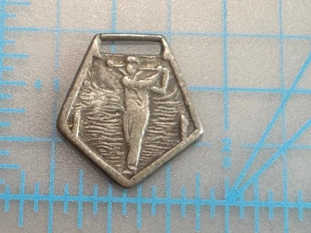 Reloj antiguo con tema de golf WF-103 FOB: golfista masculino en forma de backswing Foto 3 de 3