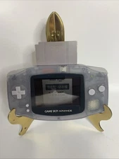 Nintendo Game Boy Advance Console System - Clear Glacier 2001 Tested W/ Battery