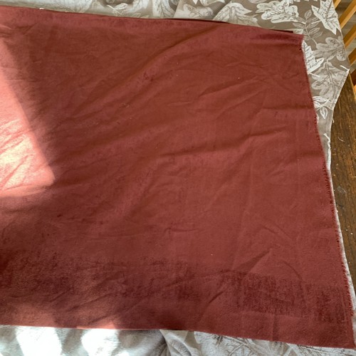 Fabric Cranberry Suede. 1 Yard And 27 Inches By 45 Inches Very Soft - Picture 3 of 3