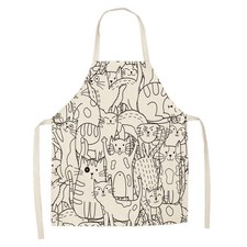Cat Apron Cute Cooking Apron for Women Men Chef Funny Aprons Kitchen Baking P...