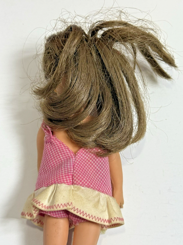6” Vintage Mattel Barbie Tutti Doll 1960's Brunette w/ Spare Clothes & Play Case - Afbeelding 6 van 24
